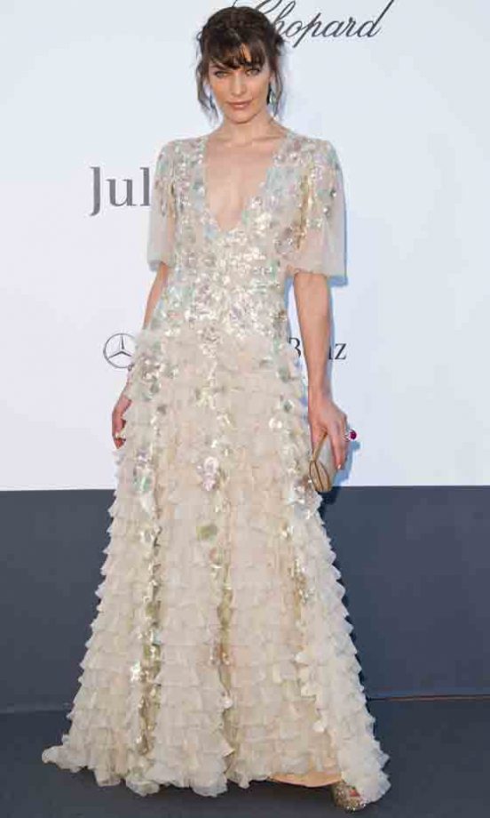 Milla Jovovich At The AmfAR Gala At Cannes Film Festival, 2013