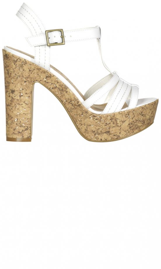 New Look Summer 2013 White Cork Sandals