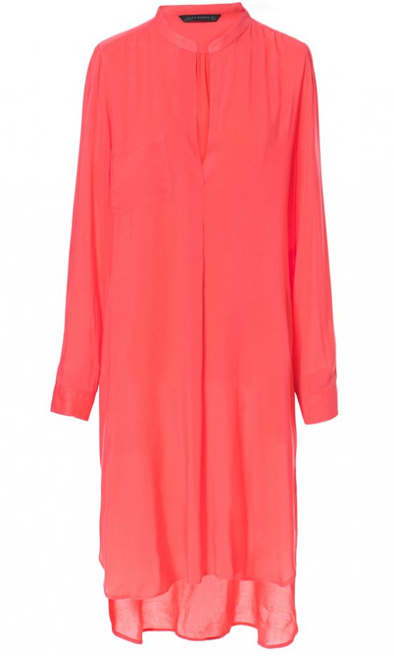 Zara Summer 2013 Orange Shirt Dress