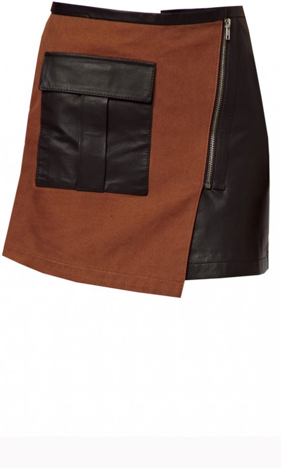 ASOS Leather Wrap Skirt, £55