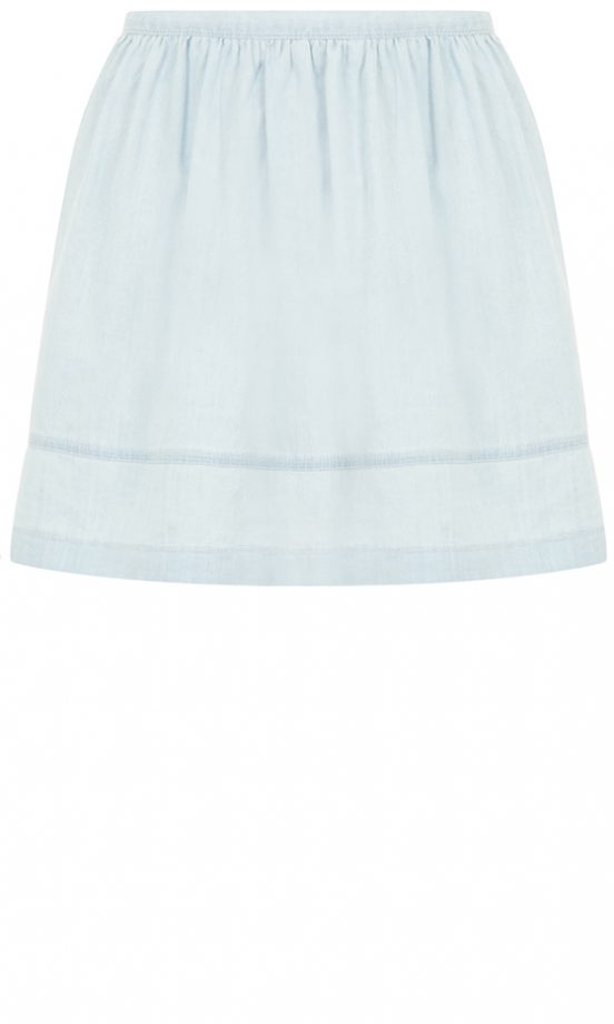 Dorothy Perkins Summer 2013 Light Wash Denim Skater Skirt, £25
