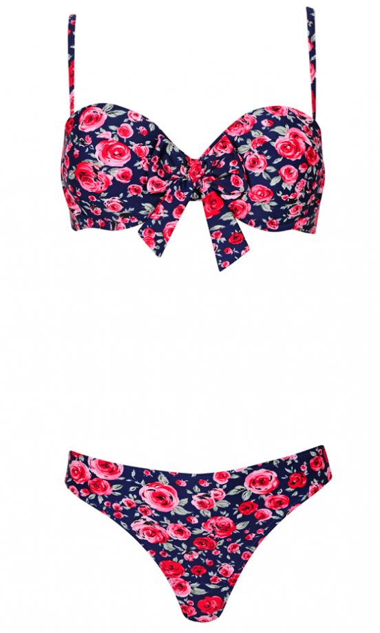 Dorothy Perkins Summer 2013 Floral Bow Balconette Bikini, £23