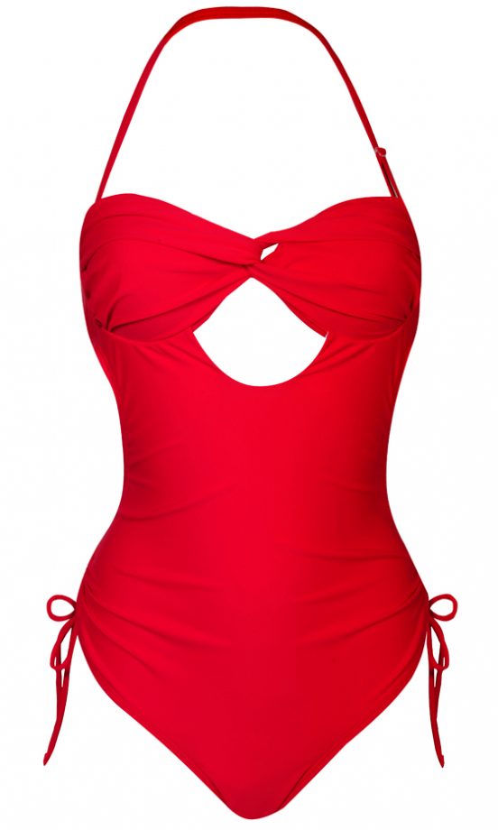 Dorothy Perkins Summer 2013 Red Twist Front Swimsuit, £24