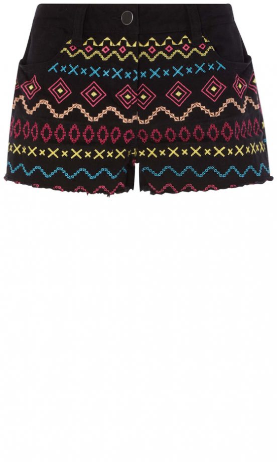 Matalan Summer 2013 Patterned Black Shorts
