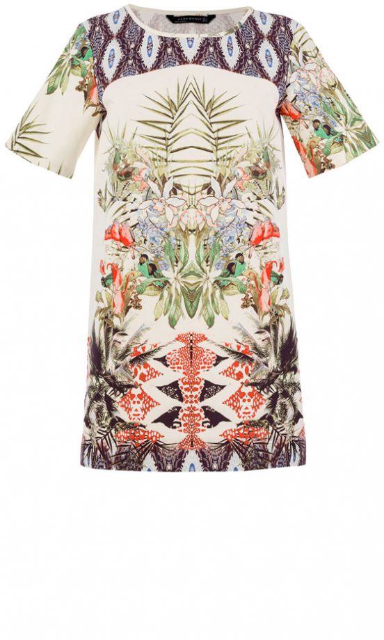 Zara Summer 2013 Mixed Print Shift Dress