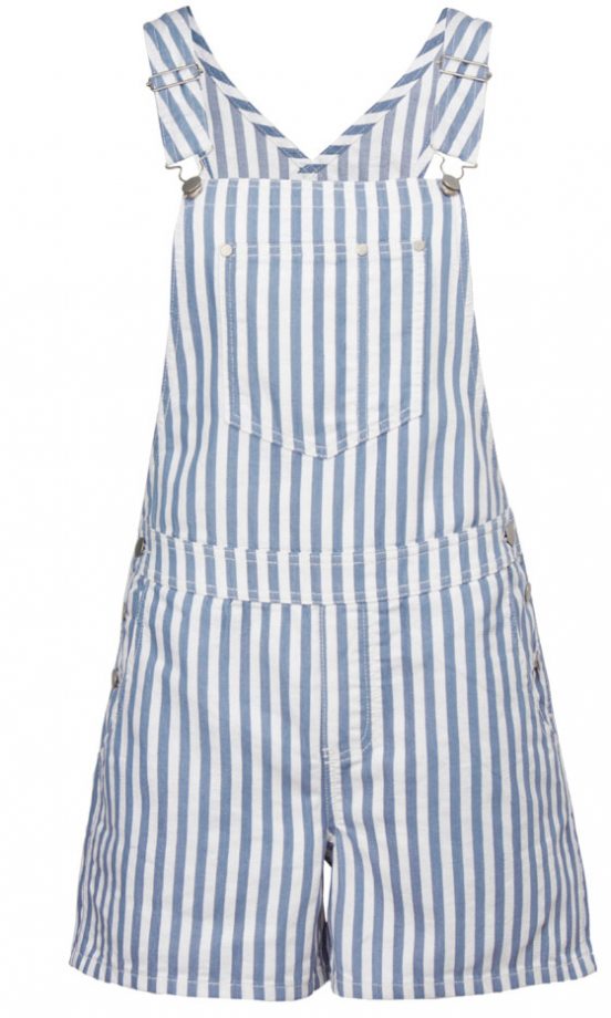 ASOS Stripe Denim Dungarees, £38