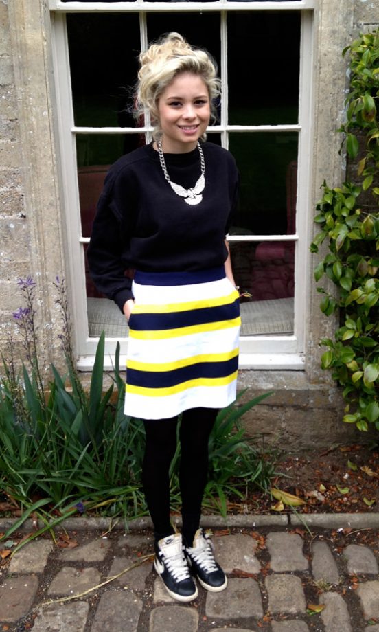 Nina Nesbitt Wears A Lacoste Skirt At Babington House, 2013