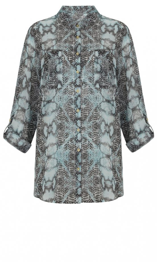 Marks And Spencer Sheer Snakeprint Shirt