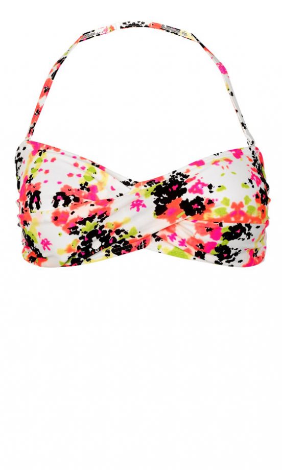 Matalan Neon Printed Bandeau Bikini Top, £5