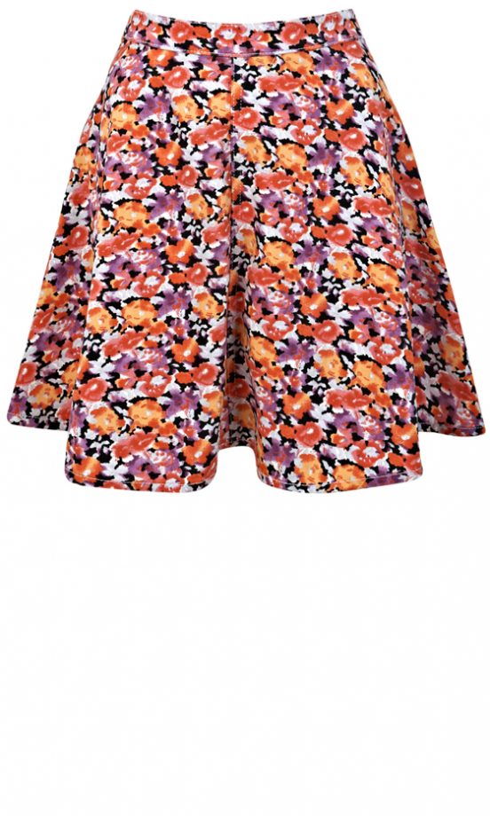 Miss Selfridge Floral Skater Skirt, £35
