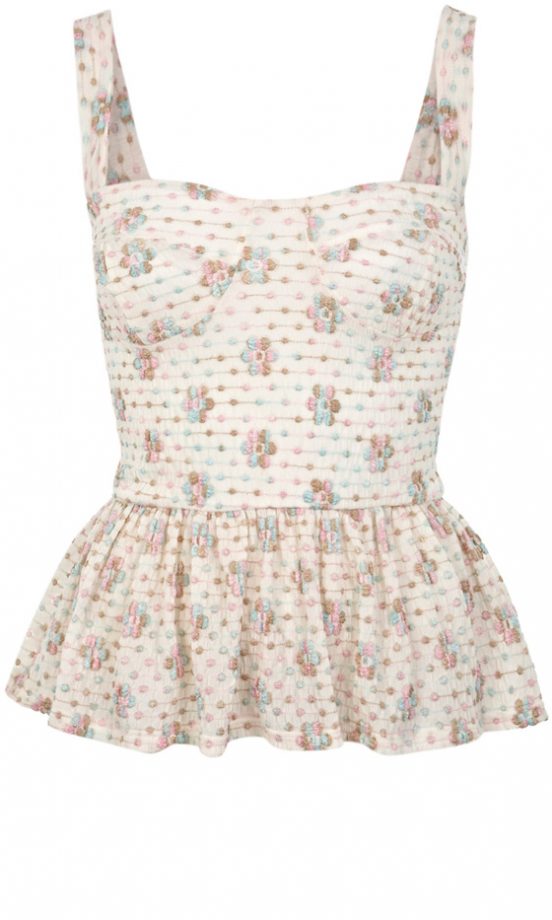 Miss Selfridge Floral Peplum Top, £27