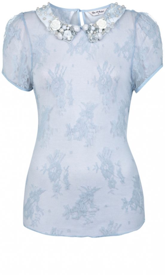 Miss Selfridge Embellished Collar Top, £39