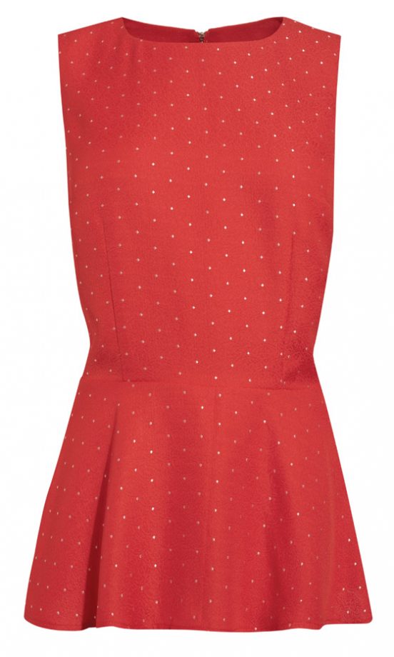 Next Summer 2013: Polka Dot Peplum Top, £28