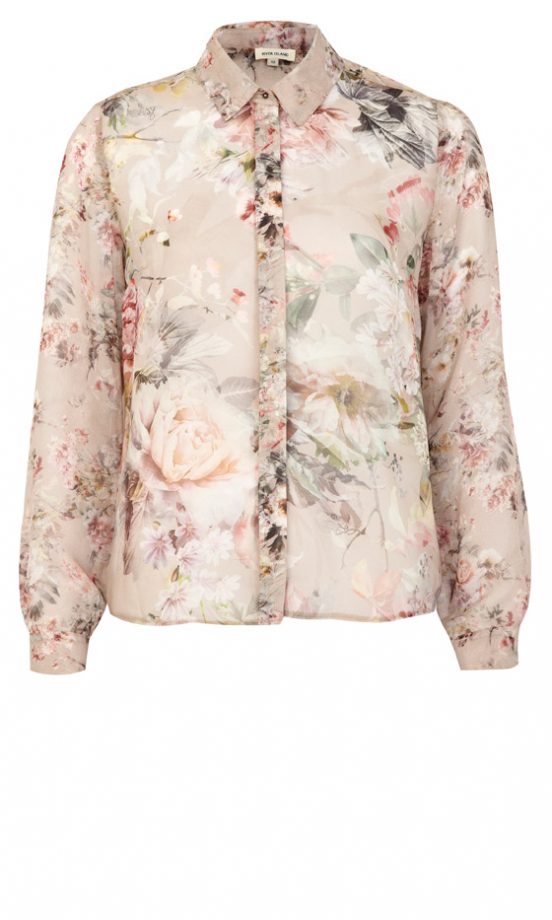 River Island Sheer Floral Shirt, £30