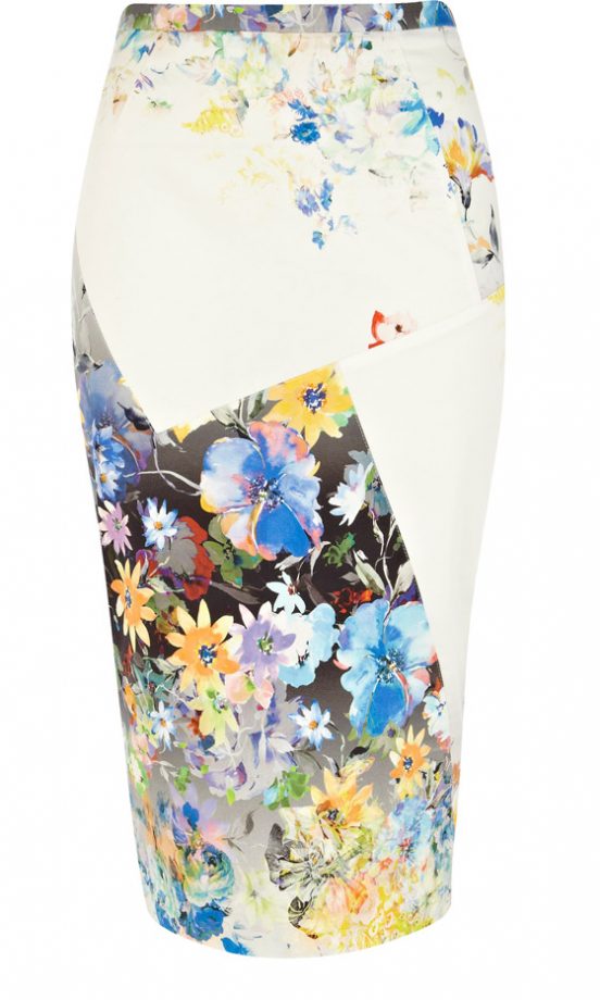 River Island Floral Pencil Skirt
