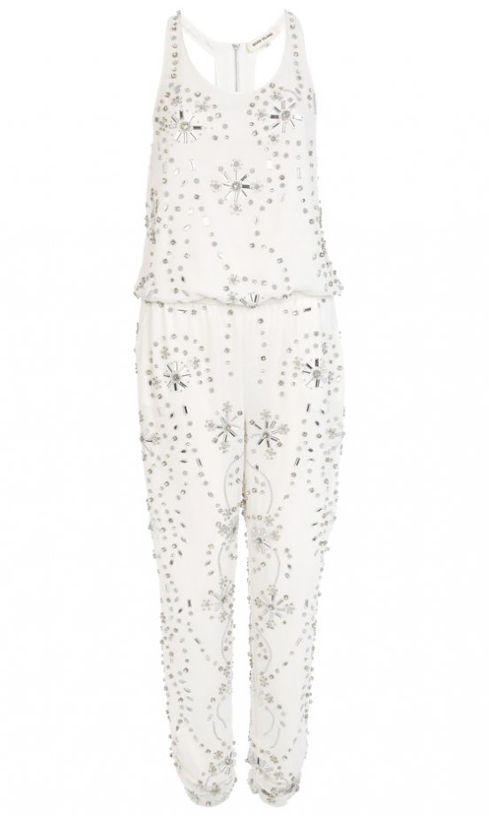 River Island White Dungarees