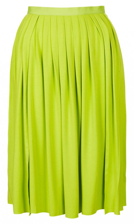 Topshop Lime Midi Skirt, £30