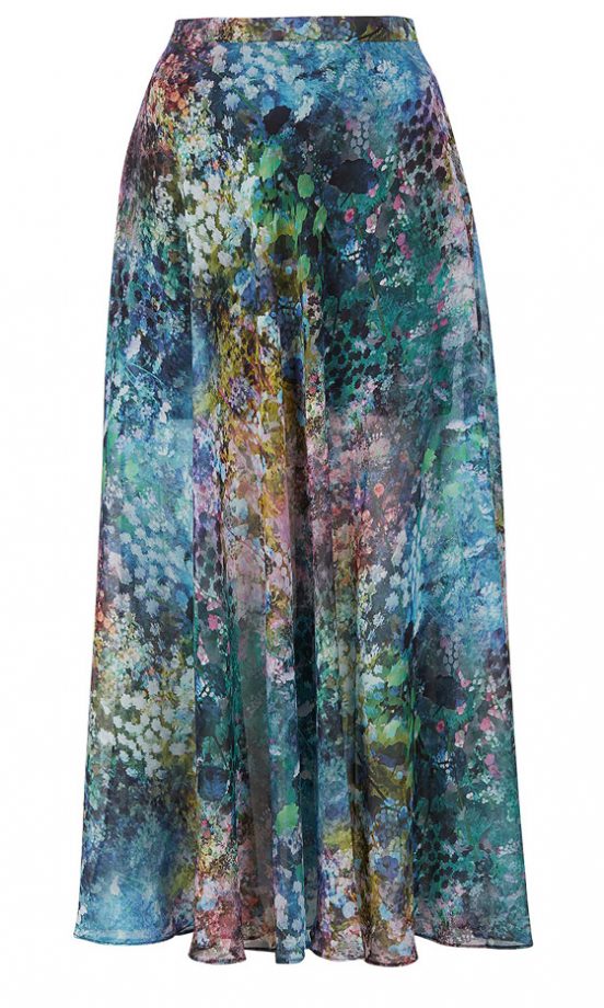Topshop Blurred Floral Maxi Skirt, £48
