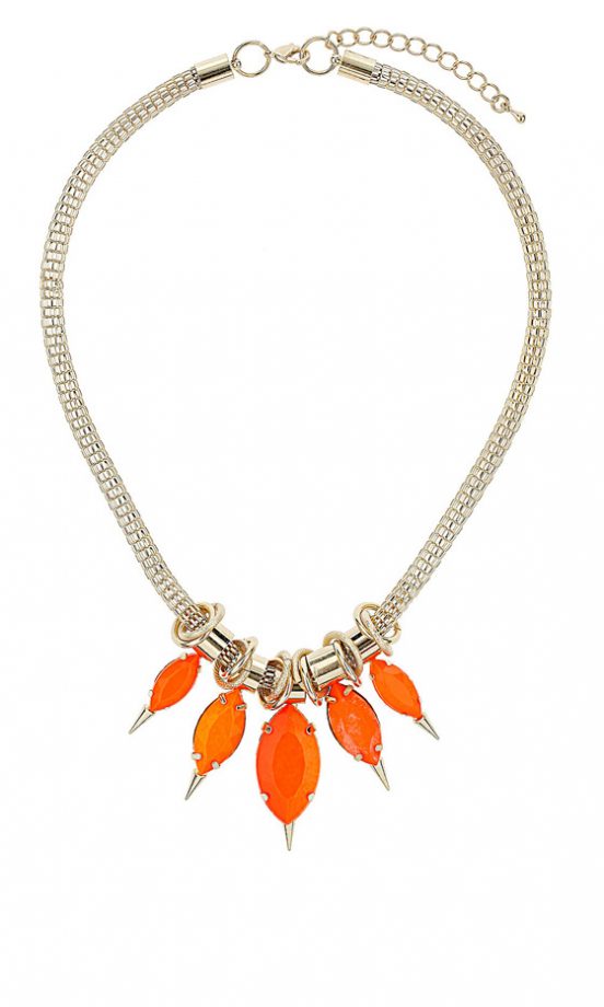 Topshop Orange Jewel Necklace, £16