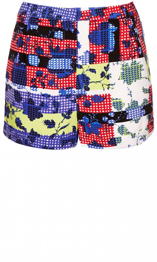 Topshop Stripe Leaf Printed Shorts, £30