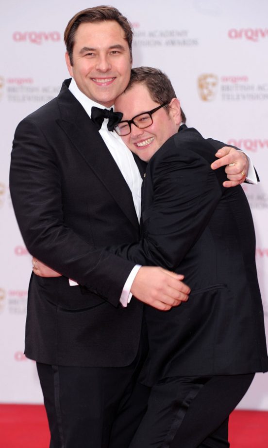 David Walliams And Alan Carr At The TV Baftas, 2013