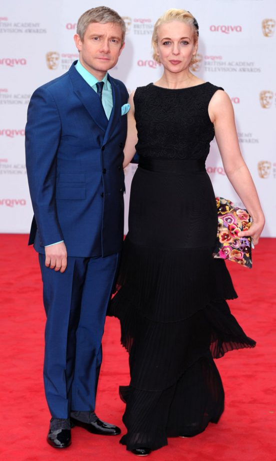 Martin Freeman And Amanda Abbington At The TV Baftas, 2013