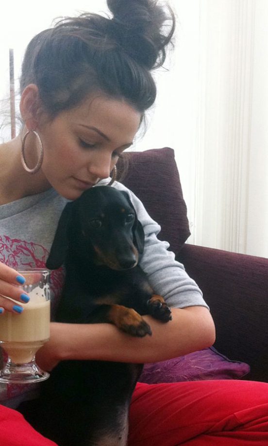 Michelle Keegan's Daschund, Pip, 2013