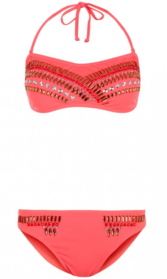New Look Summer 2013 Coral Bikini Top, £19.99 And Bottoms, £10.99