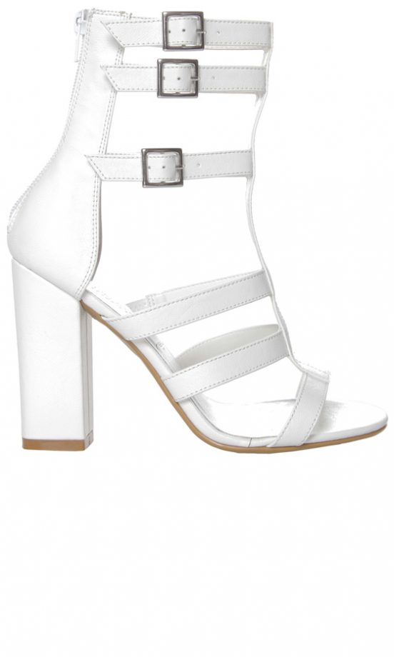 New Look Summer 2013 White Buckle Heels