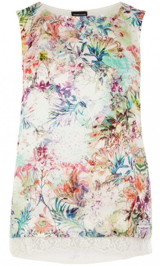 Warehouse Floral Lace Top, £26