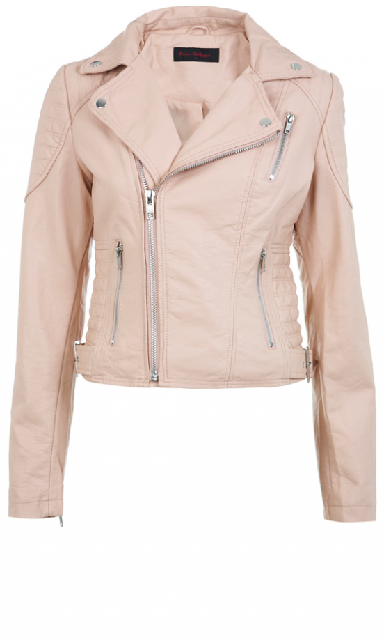 Miss Selfridge Nude Biker Jacket, £52