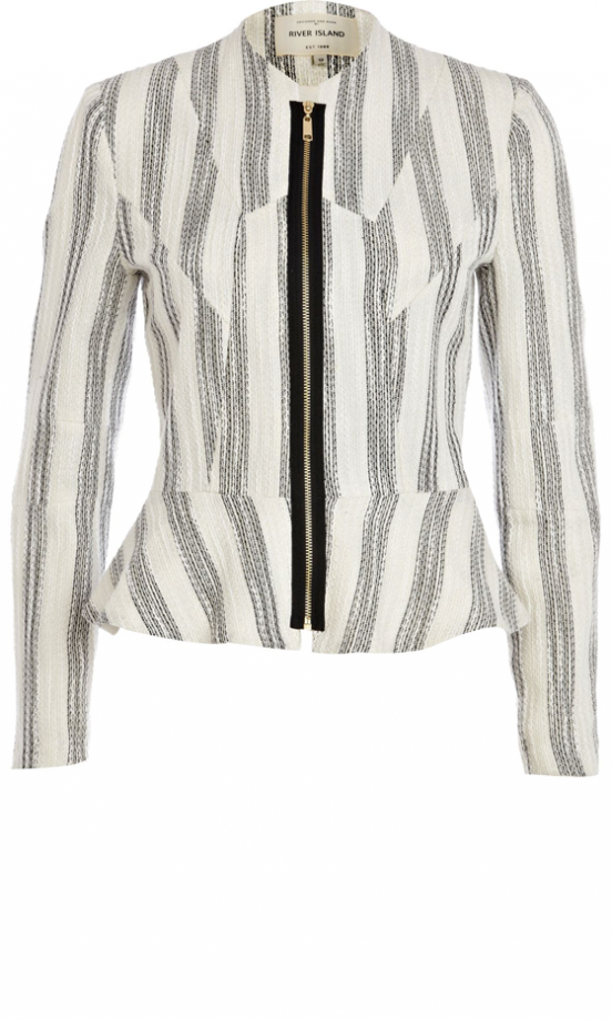 River Island Stripe Peplum Jacket, £45