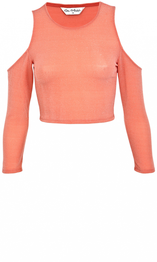 Miss Selfridge Cold Shoulder Crop Top, £25