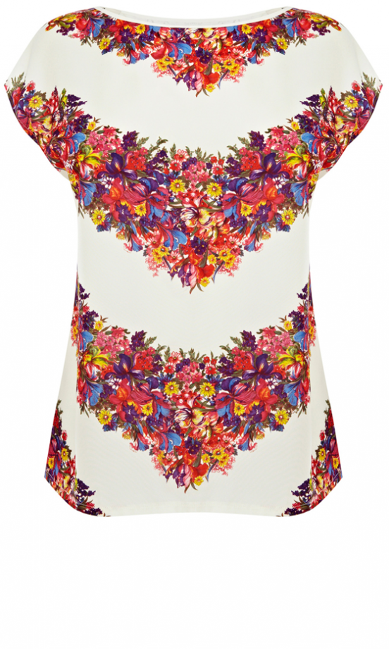 Oasis Chevron Floral T-Shirt, £32