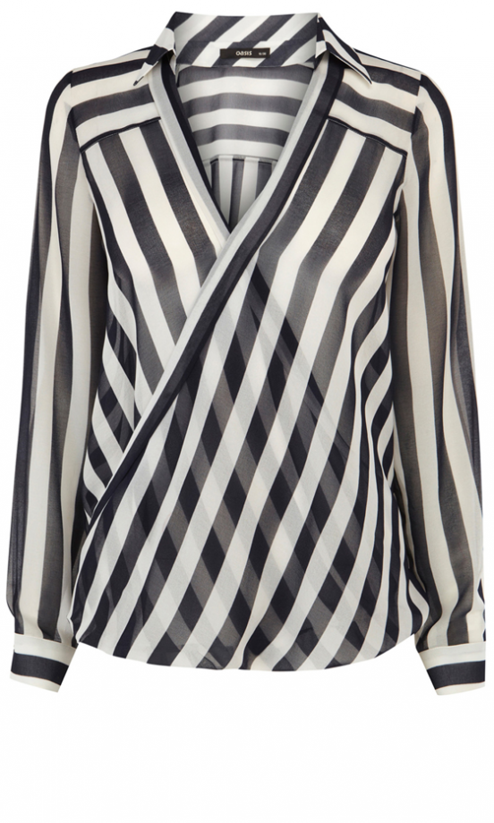Oasis Stripe Wrap Shirt, £40