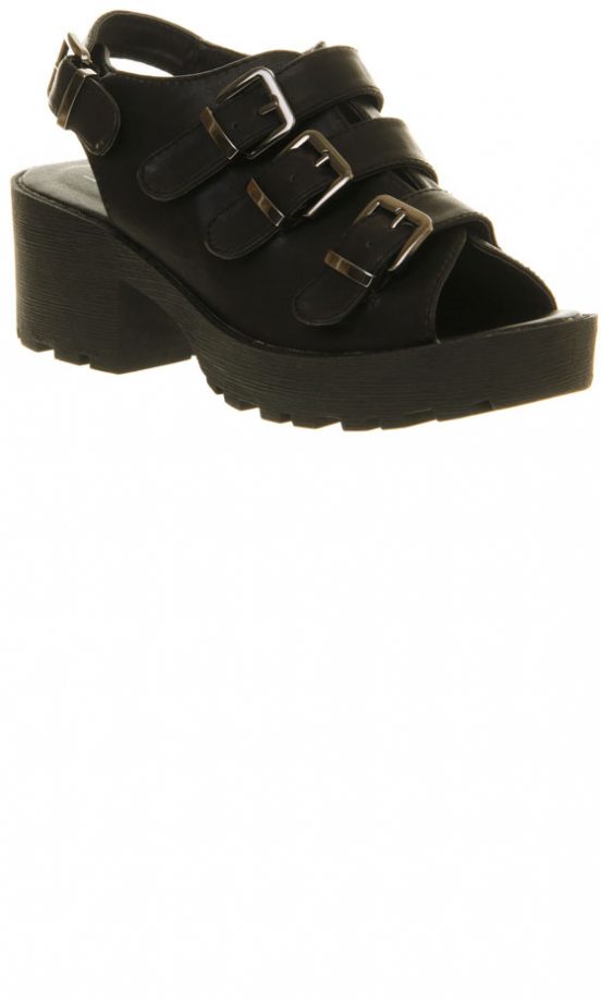 Office Black Buckle Sandal, £45