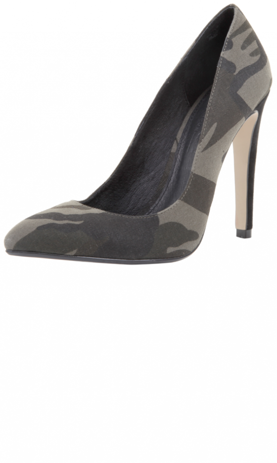 Office Camo Canvas Heels, £55