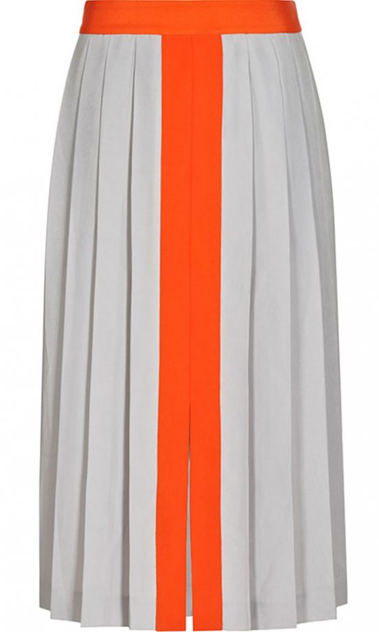 Reiss Contrast Pleated Skirt, £110
