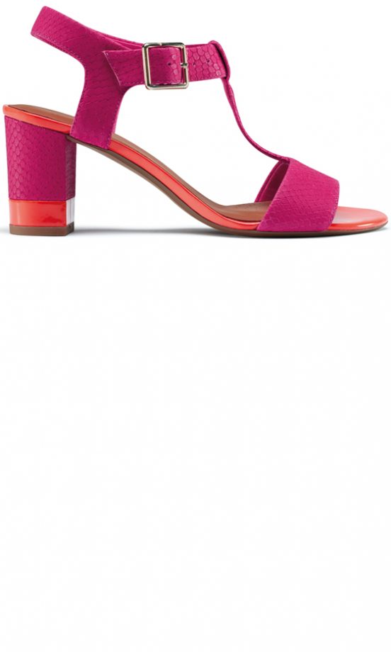Clarks Summer 2013 Fuchsia Leather Square Heels, £44.99