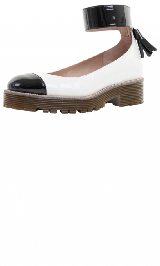Office Monochrome Ankle Flats, £65