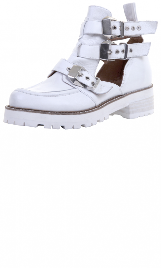 Office White Buckled Boots, £90