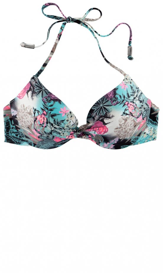 H&M Printed Bikini Top, £12.99