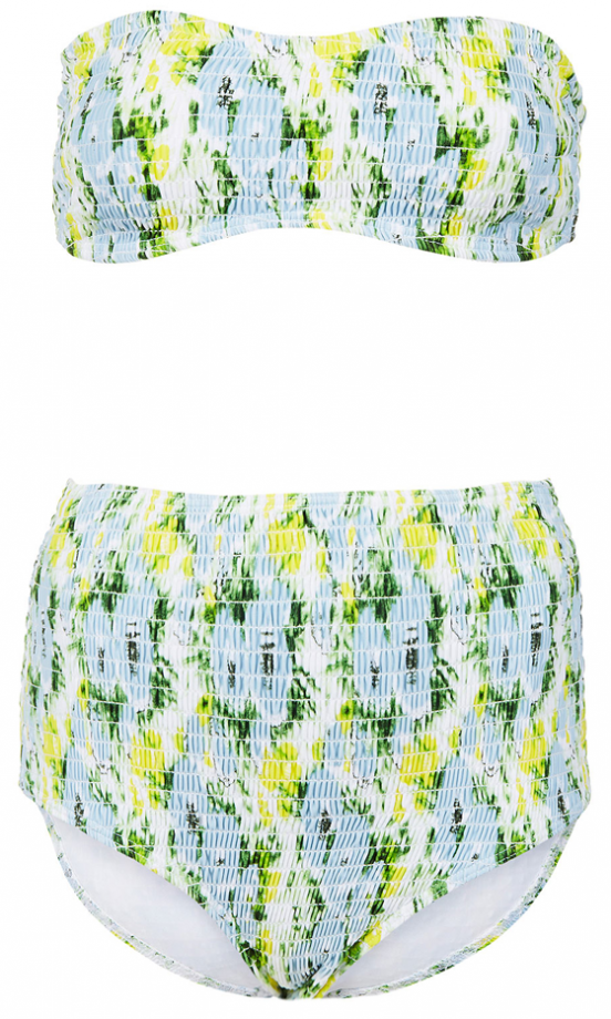 Topshop White And Blue Floral Bikini, £36