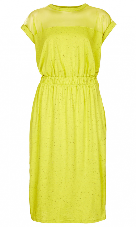Topshop Mesh Yoke Elastic Waist Dress, £29