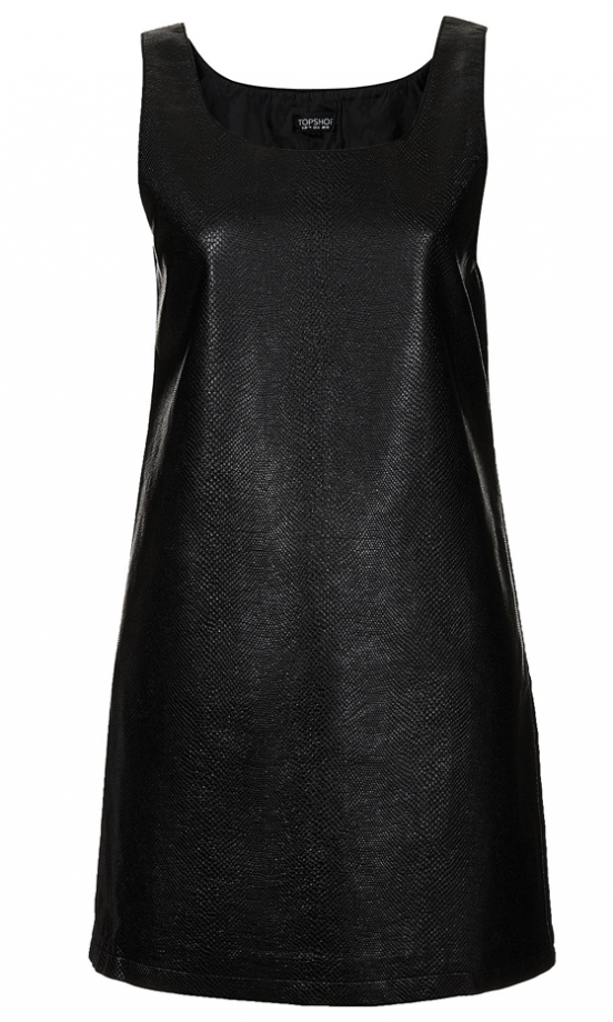 Topshop Leather-Look Pinafore Dress, £65