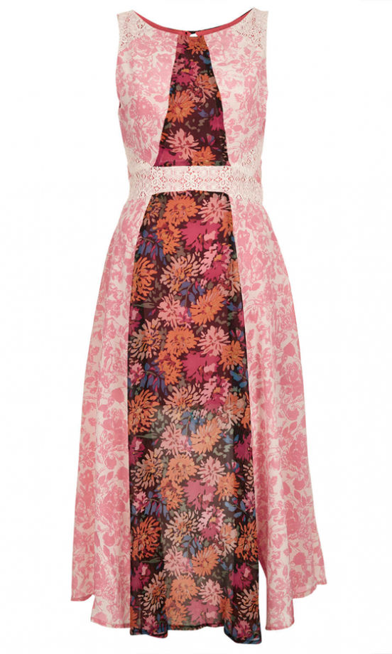 Topshop Floral Panel Dress, £70