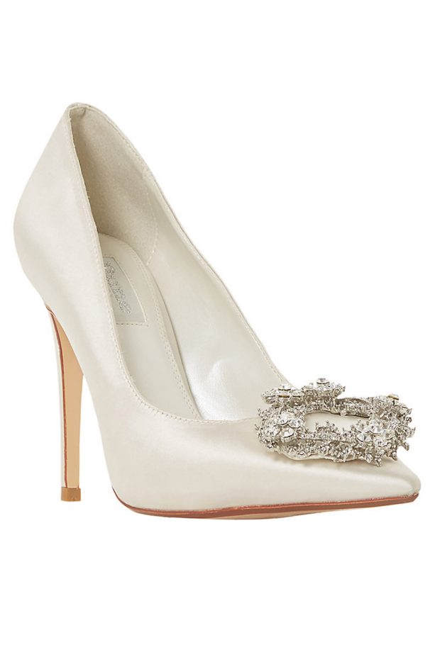 Dune Bridal Collection Blesing Wreath Brooch Court Shoes, £135, John Lewis