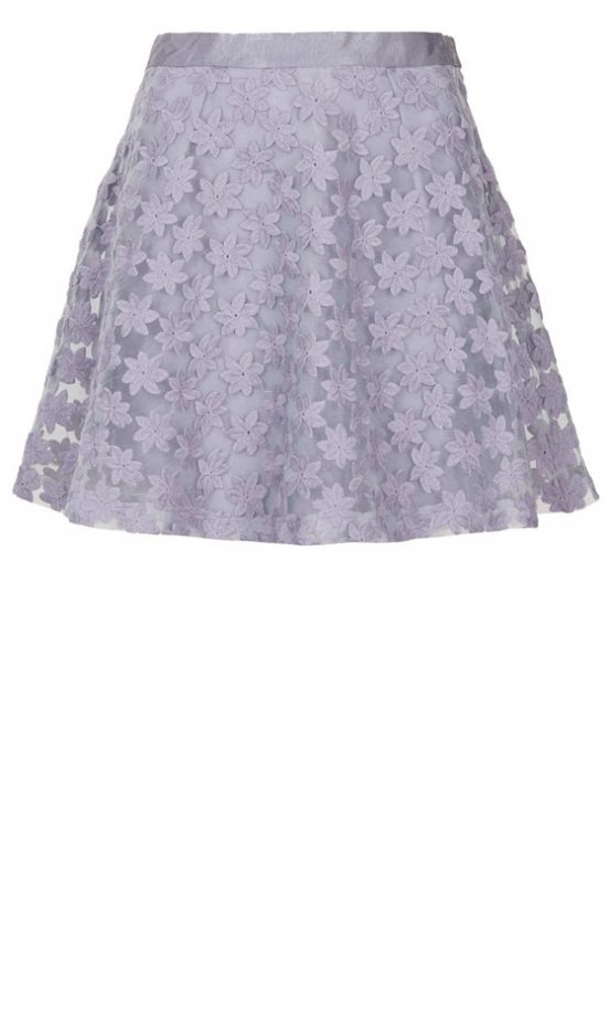 Topshop Mauve Flower Skirt, £35