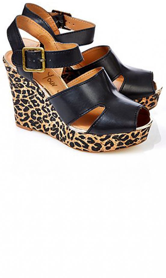 George At Asda Leopard Print Wedges, £18