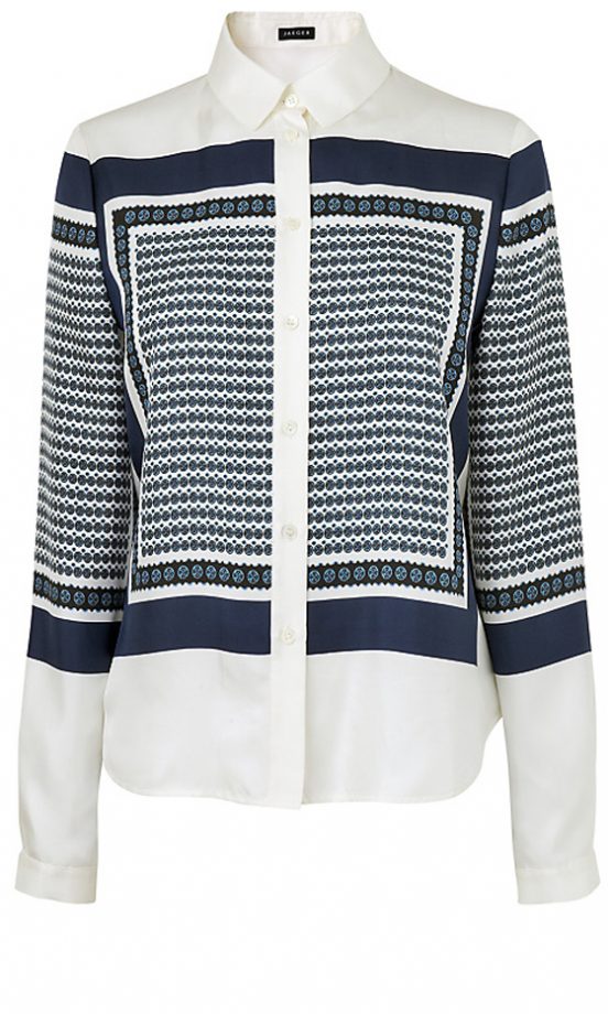 Jaeger At John Lewis Scarf Print Shirt, £175